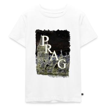 Prag Praha Karlsbrücke Tschechien Sehenswürdigkeit - Kinder Premium Bio T-Shirt - Weiß - Vorne - Hailey (125cm)