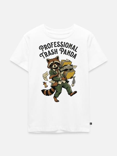 Professional Trash Panda - Kinder Premium Bio T-Shirt - Weiß