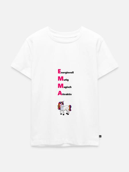 Emma - Kinder Premium Bio T-Shirt - Weiß