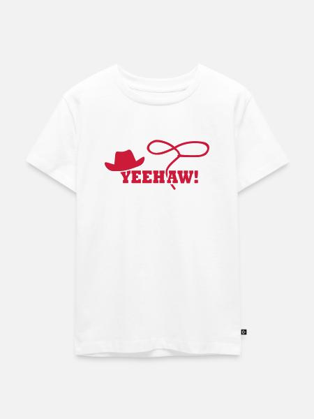 Cowboy - Kinder Premium Bio T-Shirt - Weiß