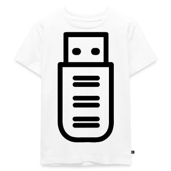 Clé usb - T-shirt Premium bio Enfant - blanc - Devant - Hailey (125cm)