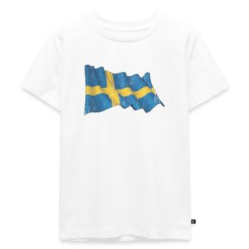 Sweden Sverige - Kinder Premium Bio T-Shirt - Weiß - Vorne - Hailey (125cm)