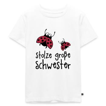 stolze_grosse_schwester_a_2c - Kinder Premium Bio T-Shirt - Weiß - Vorne - Hailey (125cm)