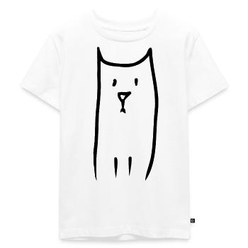 Chat idiot - hein ? - T-shirt Premium bio Enfant - blanc - Devant - Hailey (125cm)