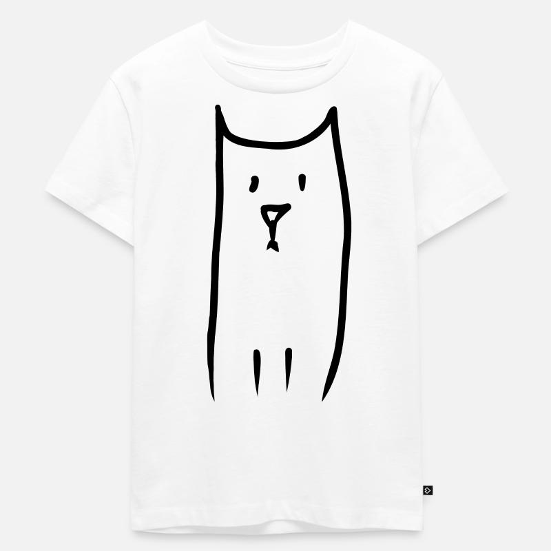 Dumme Katze - was? - Kinder Premium Bio T-Shirt - Weiß