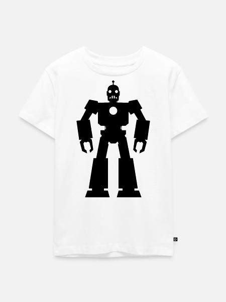 Roboter – KI Technik Sci-Fi Nerd Design - Kinder Premium Bio T-Shirt - Weiß