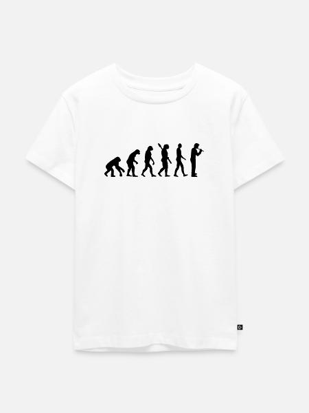 Flöte - Kinder Premium Bio T-Shirt - Weiß