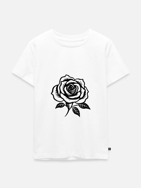 Rose Liebe - Kinder Premium Bio T-Shirt - Weiß