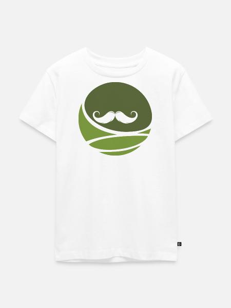 Schnurrbart Sir Baertig - Kinder Premium Bio T-Shirt - Weiß