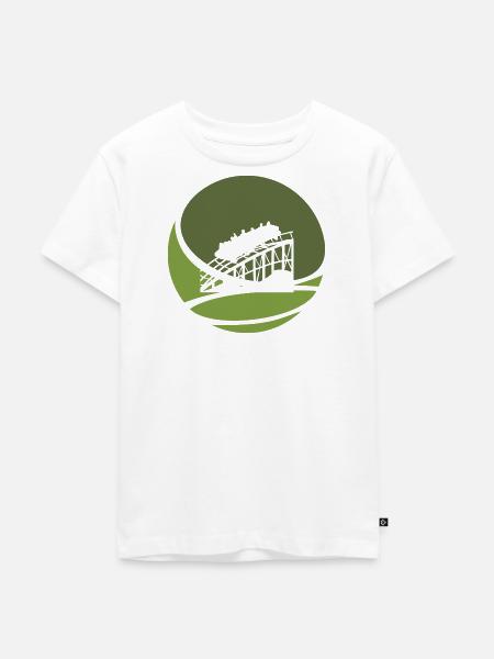Rummel Achterbahn - Kinder Premium Bio T-Shirt - Weiß