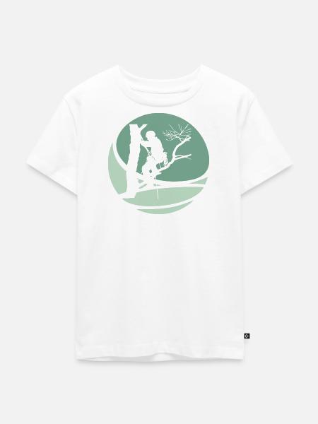 Kletterer Aufstieg Klettern - Kinder Premium Bio T-Shirt - Weiß