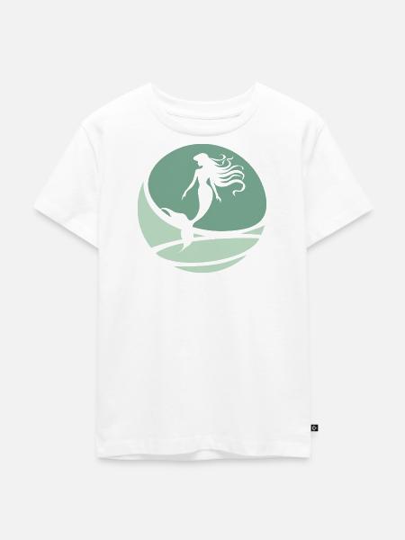 Flosse Neptun - Kinder Premium Bio T-Shirt - Weiß