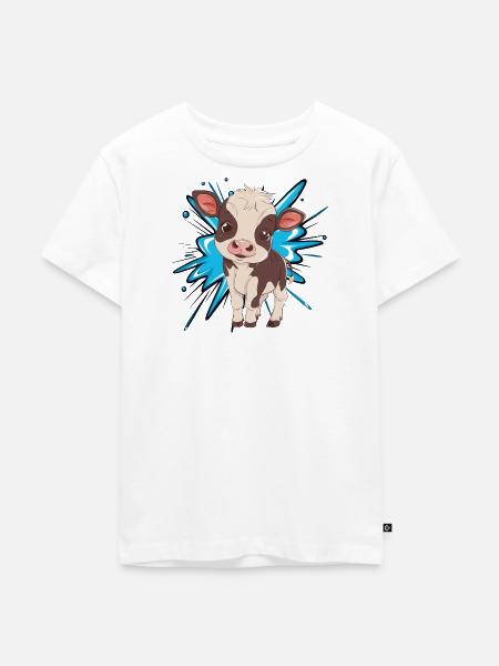 Kuh Muh - Kinder Premium Bio T-Shirt - Weiß