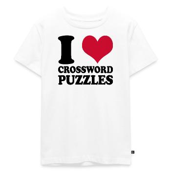 Mots croisés J’adore les mots croisés - T-shirt Premium bio Enfant - blanc - Devant - Hailey (125cm)