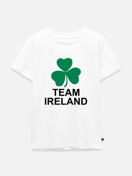 Team Ireland - Kinder Premium Bio T-Shirt - Weiß