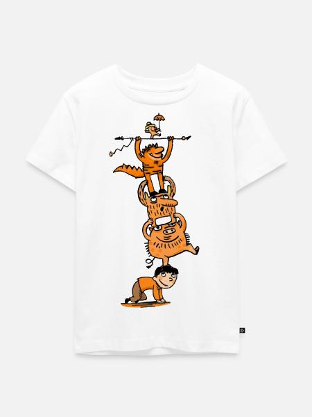 Kalle und seine Monster - Kinder Premium Bio T-Shirt - Weiß