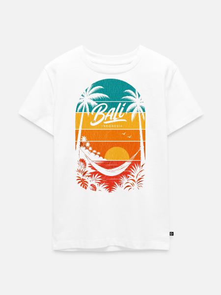 Bali Indonesien Retro - Kinder Premium Bio T-Shirt - Weiß