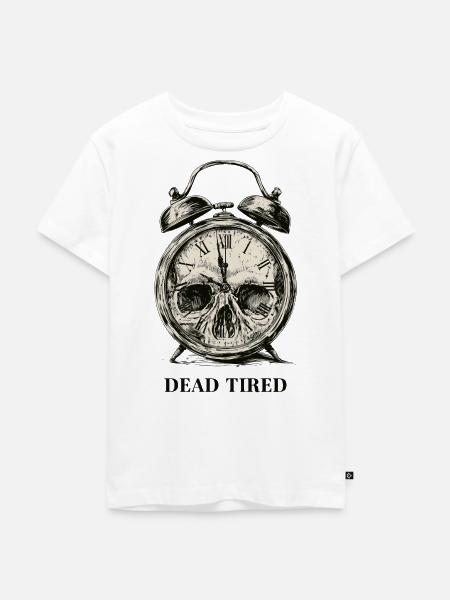 Schädelwecker Zeitlauf - Kinder Premium Bio T-Shirt - Weiß