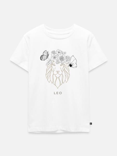 LEO - Kinder Premium Bio T-Shirt - Weiß