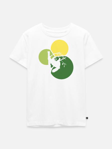 Faultier Entspannen - Kinder Premium Bio T-Shirt - Weiß