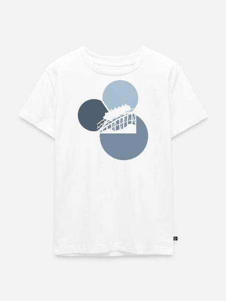 Riesenrad Achterbahn - Kinder Premium Bio T-Shirt - Weiß
