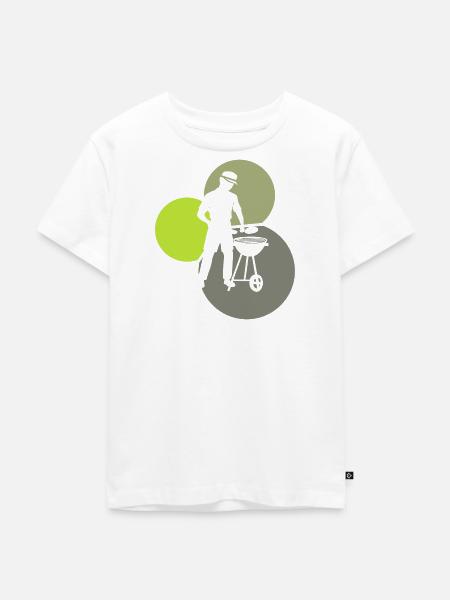 Barbecue BBQ Glut - Kinder Premium Bio T-Shirt - Weiß