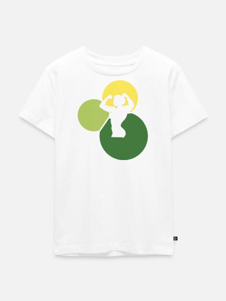 Bodybuilding Gewichte Kraftsport - Kinder Premium Bio T-Shirt - Weiß