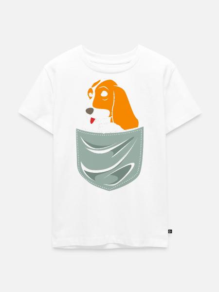 Basset Hound - Kinder Premium Bio T-Shirt - Weiß