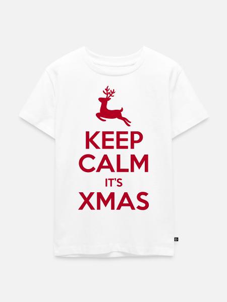 Keep Calm It's Xmas - Kinder Premium Bio T-Shirt - Weiß