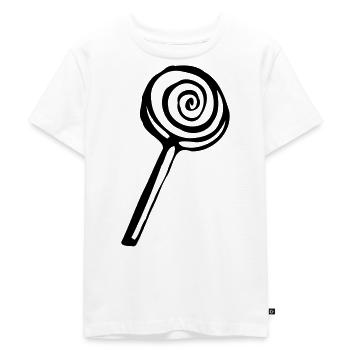Lolli Lutscher Design klassisch - Kinder Premium Bio T-Shirt - Weiß - Vorne - Hailey (125cm)
