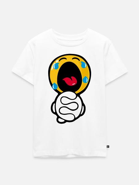 Smiley Desperate - Kinder Premium Bio T-Shirt - Weiß