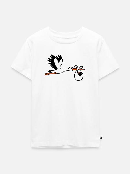 Storch - Kinder Premium Bio T-Shirt - Weiß