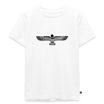 Aramäer Flagge schwarz - Kinder Premium Bio T-Shirt - Weiß - Vorne - Hailey (125cm)