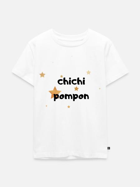 Aufhebens Pompon - Kinder Premium Bio T-Shirt - Weiß