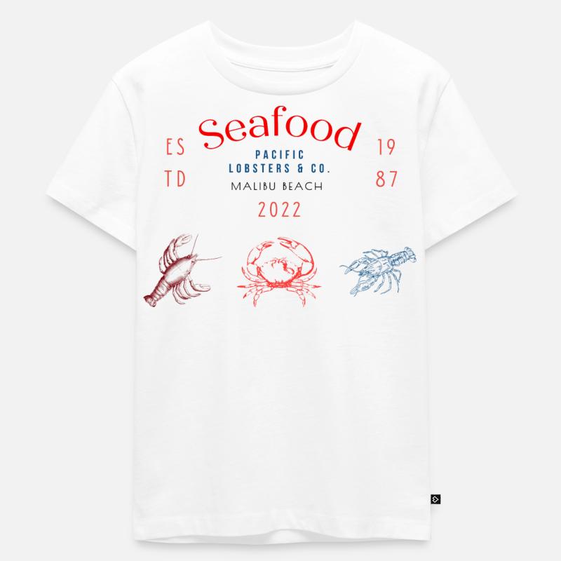Seafood Pacific Lobsters - Kinder Premium Bio T-Shirt - Weiß