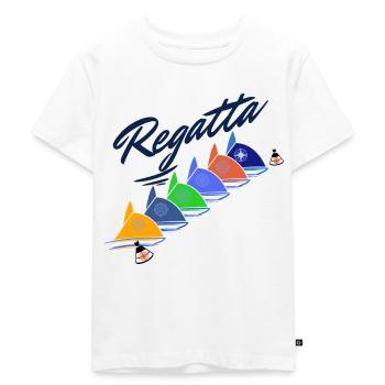 Regatta Captain Segelboot Yacht für Segler Skipper - Kinder Premium Bio T-Shirt - Weiß - Vorne - Hailey (125cm)