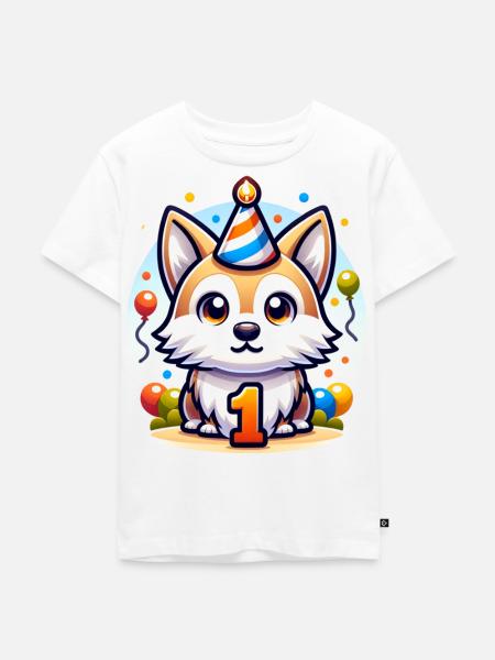1 - Kids Premium Organic T-Shirt - white