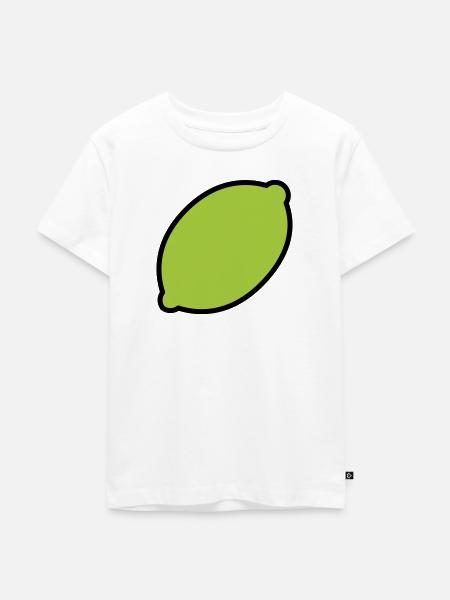 Limette - Kinder Premium Bio T-Shirt - Weiß