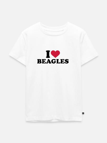 Beagle - Kinder Premium Bio T-Shirt - Weiß