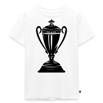 Siegestrophäen-Pokal - Kinder Premium Bio T-Shirt - Weiß - Vorne - Hailey (125cm)