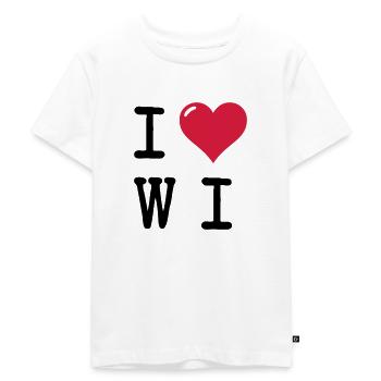 Ich liebe Wiesbaden / I Love WI (Geschenk) - Kinder Premium Bio T-Shirt - Weiß - Vorne - Hailey (125cm)