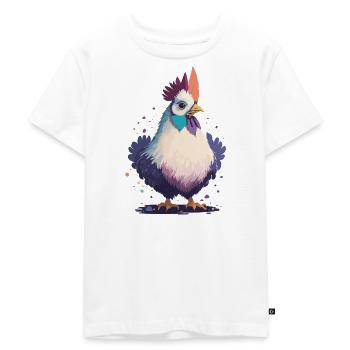 Cute Chicken - Kids Premium Organic T-Shirt - white - Front - Hailey (125cm)