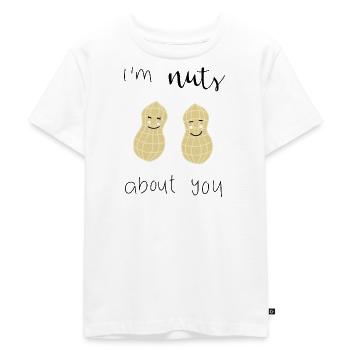 Erdnuss Spruch - Kinder Premium Bio T-Shirt - Weiß - Vorne - Hailey (125cm)
