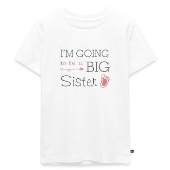 Jeg har tænkt mig at være en storesøster - Big Sister - Premium økologisk T-shirt til børn - hvid - Foran - Hailey (125cm)