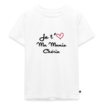 je t'aime ma Mamie chérie ! - T-shirt Premium bio Enfant - blanc - Devant - Hailey (125cm)