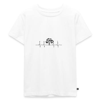 Arbre de battement de coeur - T-shirt Premium bio Enfant - blanc - Devant - Hailey (125cm)
