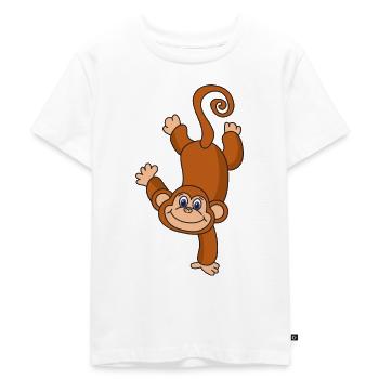 monkey - Kids Premium Organic T-Shirt - white - Front - Hailey (125cm)