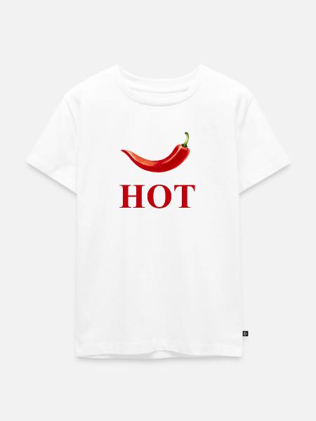 HOT Pepperoni - Kinder Premium Bio T-Shirt - Weiß