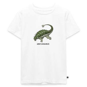 Ankilosaurus - Kinder Premium Bio T-Shirt - Weiß - Vorne - Hailey (125cm)