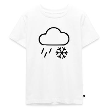 Pioggia neve - Maglietta ecologica premium per bambini - bianco - Fronte - Hailey (125cm)